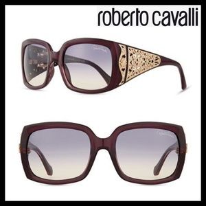 Roberto Cavalli Sunglasses w/ Laser-Cut Detail 100% UV Protection